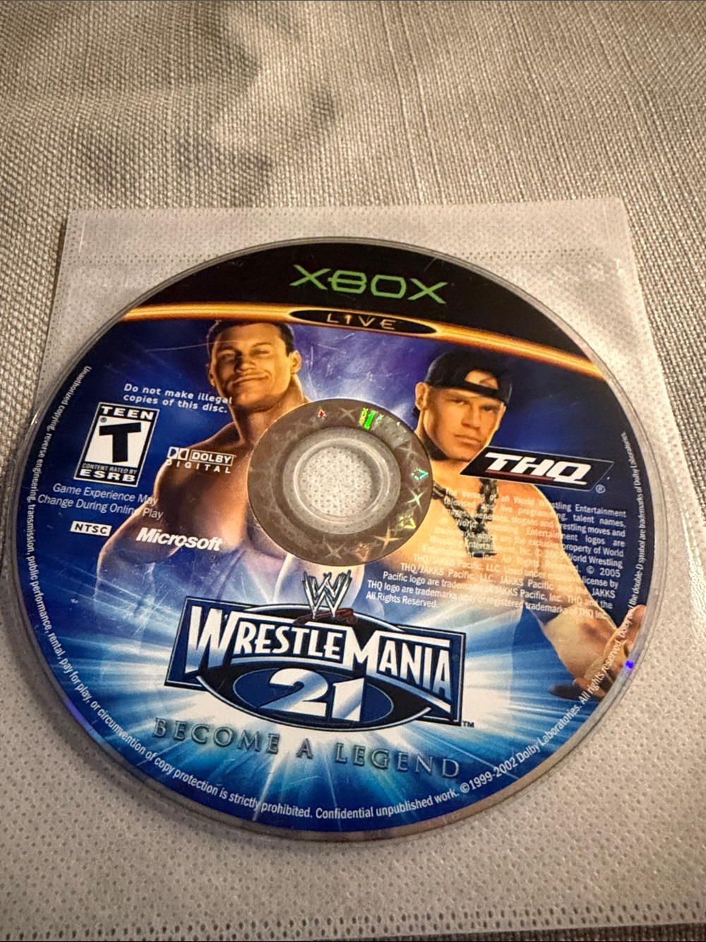 Microsoft Xbox WrestleMania 21 Disc with Blue Artwork loose copy